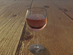 glass of wine 3D Model