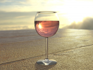 glass of wine 3D Model