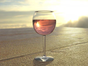 glass of wine 3D Model