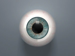 bola mata - biru Model 3D