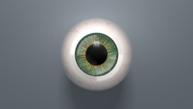 eyeball - green Model 3D .c4d .max .obj .3ds .fbx .stl .blend 