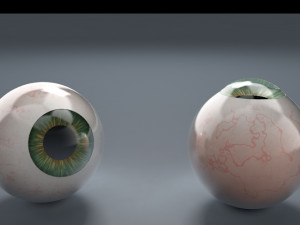 eyeball - green Model 3D