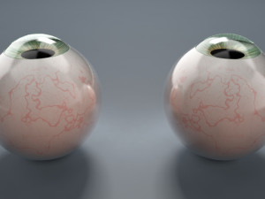 eyeball - green Model 3D