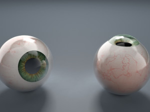 eyeball - green Model 3D