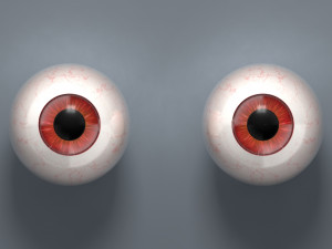 eyeball - red Model 3D