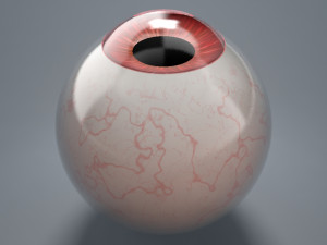 eyeball - red Model 3D