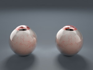 eyeball - red Model 3D