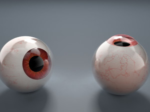 eyeball - red Model 3D