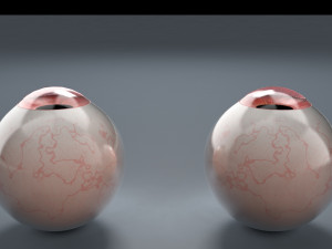 eyeball - red Model 3D