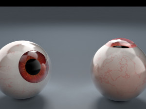 eyeball - red Model 3D