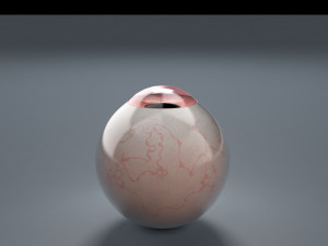 eyeball - red Model 3D