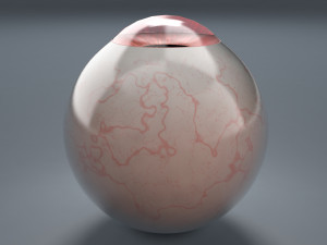 eyeball - red Model 3D