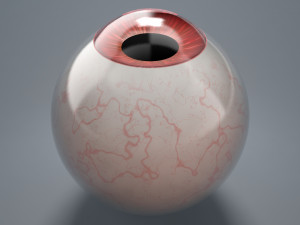 eyeball - red Model 3D
