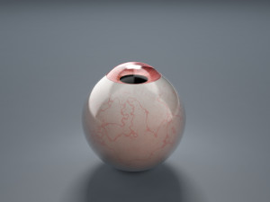 eyeball - red Model 3D