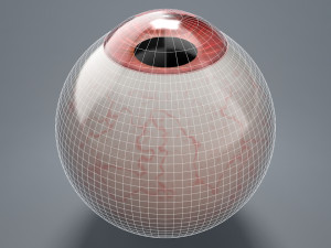 eyeball - red Model 3D