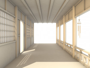 japanese corridor - hallway 3D मॉडल