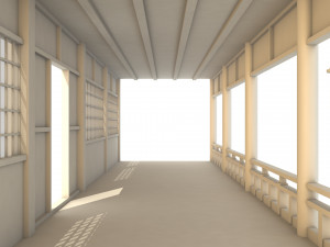 japanese corridor - hallway 3D Модель