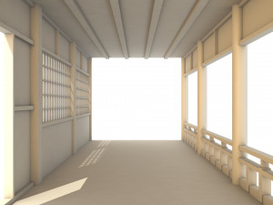 japanese corridor - hallway 3D Модель