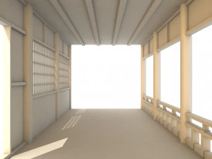 japanese corridor - hallway 3D Model