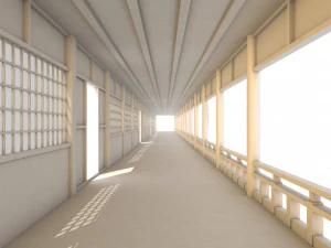 japanese corridor - hallway 3D Model
