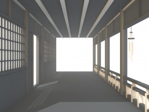 japanese corridor - hallway 3D Модель