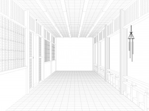 japanese corridor - hallway 3D Модель