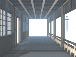 japanese corridor - hallway 3D Модель