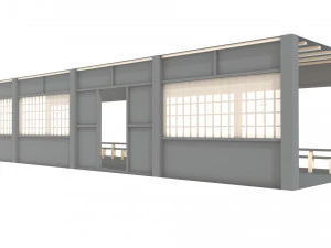 japanese corridor - hallway 3D Model