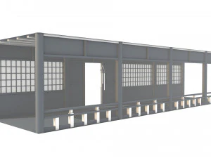 japanese corridor - hallway 3D Model