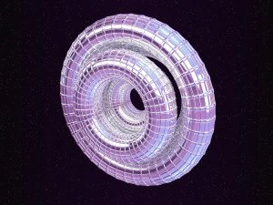 looped rings - abstract animation 3D Model