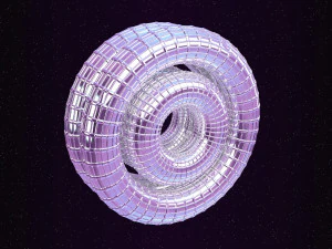 looped rings - abstract animation 3D Model