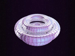 looped rings - abstract animation 3D Model