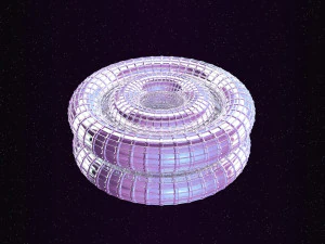 looped rings - abstract animation 3D Model