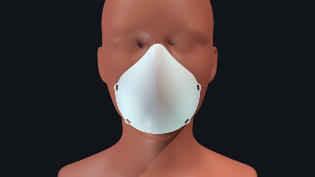 face mask 3D Модель .c4d .max .obj .3ds .fbx .stl .blend 