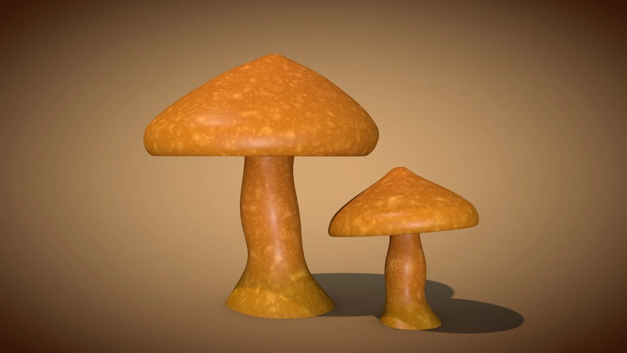 버섯 1 3D 모델 .c4d .max .obj .3ds .fbx .stl .blend 