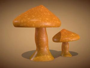 버섯 1 3D 모델