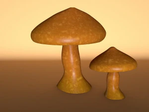 버섯 1 3D 모델