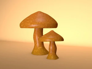 버섯 1 3D 모델