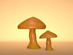 버섯 1 3D 모델