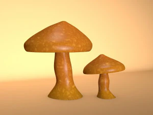 버섯 1 3D 모델