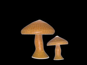 버섯 1 3D 모델