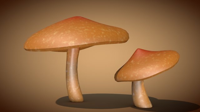 mushroom 2 3D 모델 .c4d .max .obj .3ds .fbx .stl .blend 