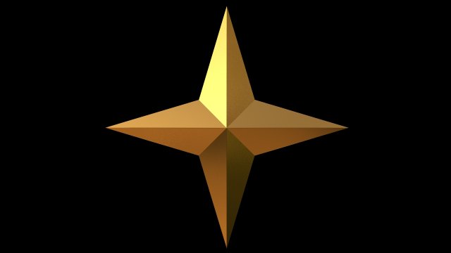 4 point star 3D Model .c4d .max .obj .3ds .fbx .stl .blend 