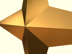4 point star 3D Model