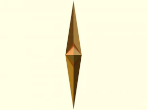 estrella de 4 puntas Modelo 3D