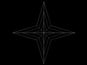 estrella de 4 puntas Modelo 3D