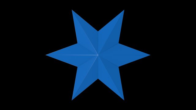 6 point star 3D Model .c4d .max .obj .3ds .fbx .stl .blend 