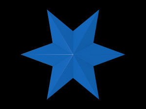 6 point star 3D Model