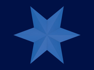 6 point star 3D Model