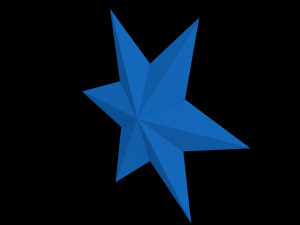 6 point star 3D Model